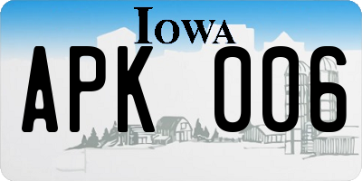 IA license plate APK006