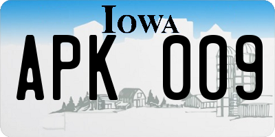 IA license plate APK009