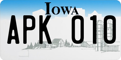 IA license plate APK010