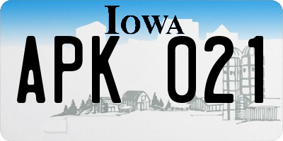 IA license plate APK021