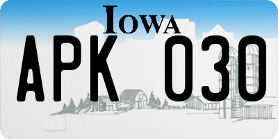 IA license plate APK030
