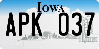 IA license plate APK037