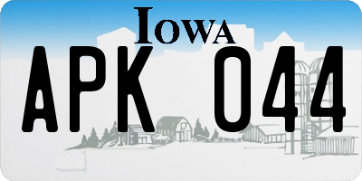 IA license plate APK044