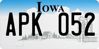 IA license plate APK052