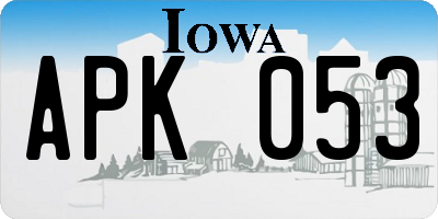 IA license plate APK053