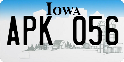 IA license plate APK056