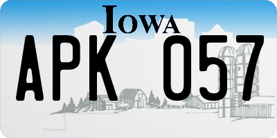 IA license plate APK057