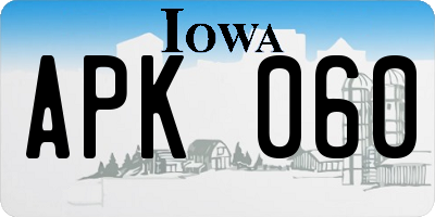 IA license plate APK060