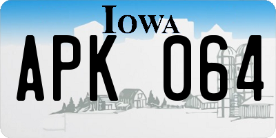IA license plate APK064