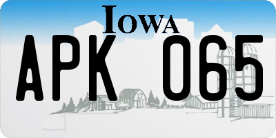 IA license plate APK065