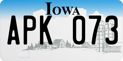 IA license plate APK073