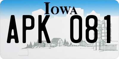 IA license plate APK081