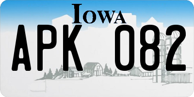 IA license plate APK082