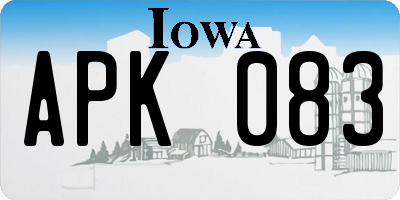 IA license plate APK083