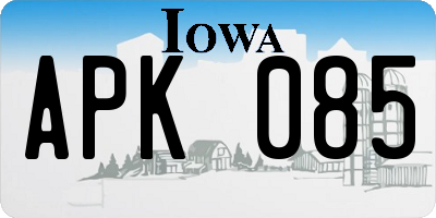 IA license plate APK085