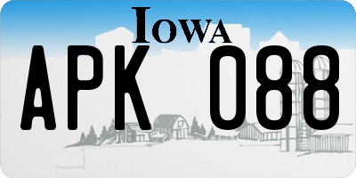 IA license plate APK088