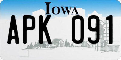 IA license plate APK091