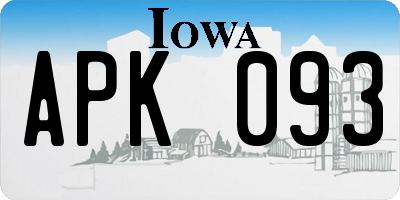 IA license plate APK093