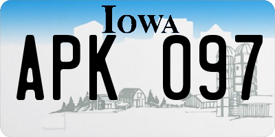 IA license plate APK097