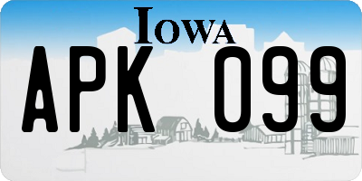 IA license plate APK099