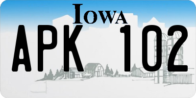 IA license plate APK102