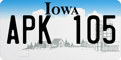 IA license plate APK105