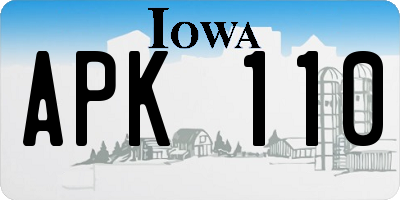 IA license plate APK110