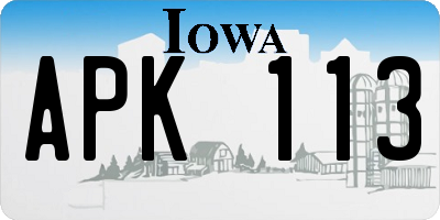 IA license plate APK113