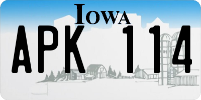 IA license plate APK114