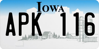 IA license plate APK116
