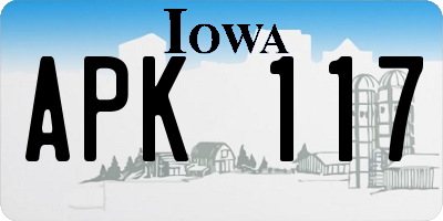 IA license plate APK117