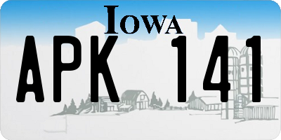 IA license plate APK141