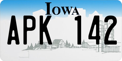 IA license plate APK142