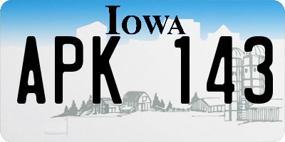 IA license plate APK143