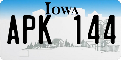 IA license plate APK144