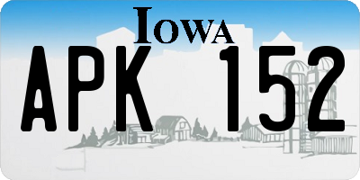 IA license plate APK152
