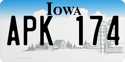 IA license plate APK174