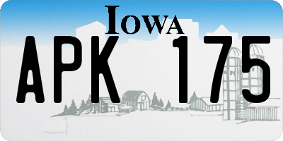 IA license plate APK175