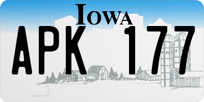 IA license plate APK177