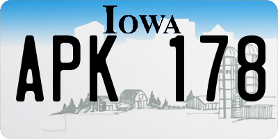 IA license plate APK178