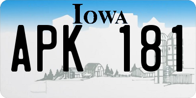 IA license plate APK181