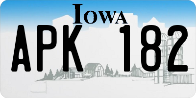 IA license plate APK182