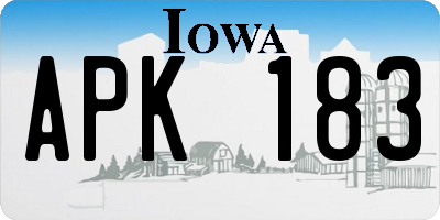 IA license plate APK183