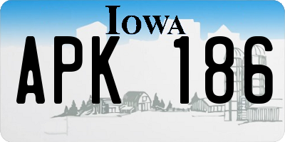 IA license plate APK186