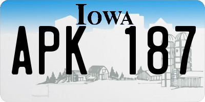 IA license plate APK187