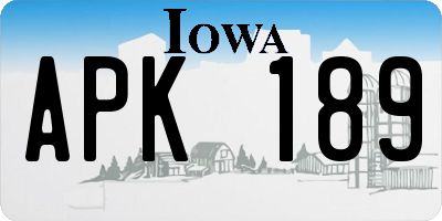 IA license plate APK189
