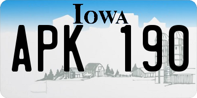 IA license plate APK190