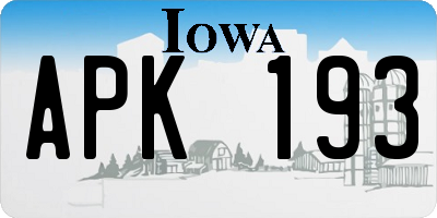 IA license plate APK193