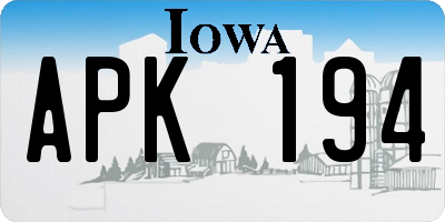 IA license plate APK194