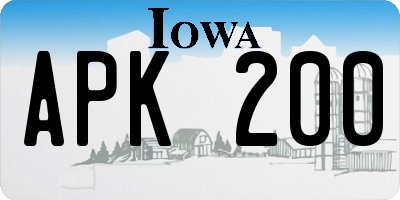 IA license plate APK200